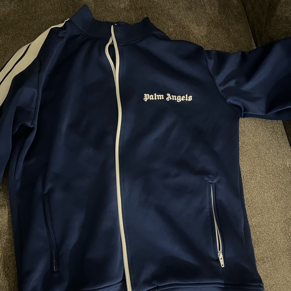 Palm Angels Navy Blue Track Jacket